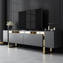 Hanah Home Mueble para TV Yildiz Antracita y Oro